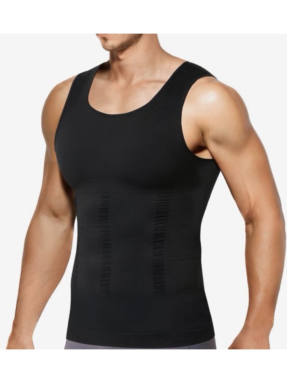 Shapewear Men Compression Shirt - Slimming Body Shaper Tummy Control Tank Top XL